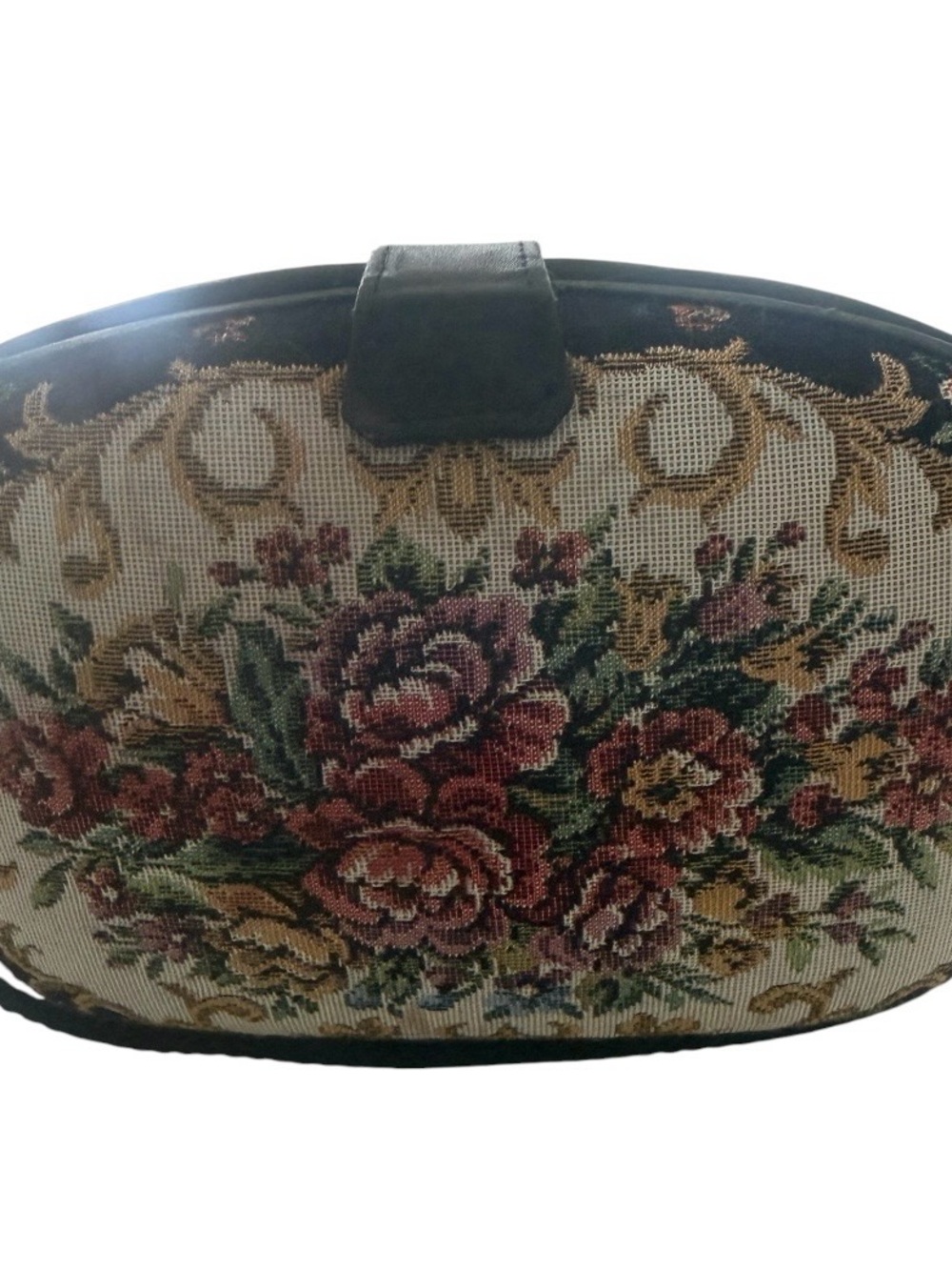 Vintage Floral Tapestry Handbag in Multicolor